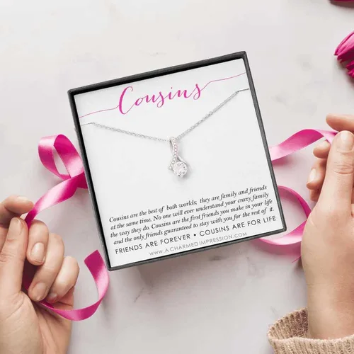 Vista 3 de To My Cousin Necklace - Cousin Birthday Card For Women, Remember My Beauties, Gifts For Girlfriend Unique, Cosas De Amor Para Parejas, Detalles Para