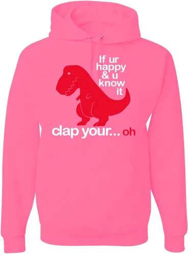Vista 38 de Wild Bobby Sudadera con capucha unisex con estampado "If You're Happy and You Know it" de Dinausor