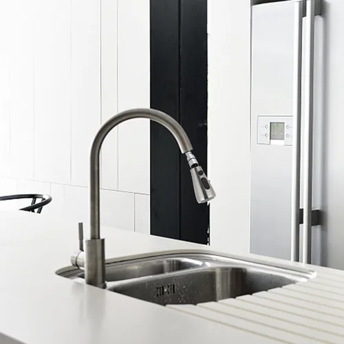Vista 6 de DOITOOL Grifo de cocina de repuesto con cabezal rociador extraíble, boquilla universal para fregadero, rociador de grifo de agua, fácil de instalar