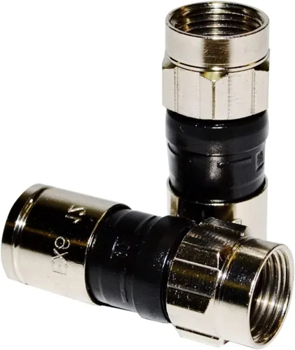 Vista 5 de Belden PPC SignalTight EX6XLPLUS - Paquete de 10 accesorios coaxiales, macho a hombre, negro, para exteriores, 3 GHz, compatible con RG6, receptores