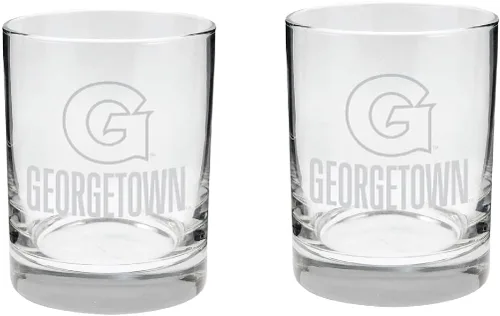 Vista 14 de Alabama - Juego de 2 vasos de cristal grabado satinado de 2 caras Marea carmesí de Alabama
