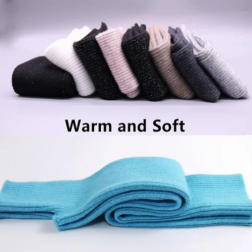 Vista 17 de Facecozy Calentadores de brazos para mujer, mezcla de lana de cachemira, guantes largos sin dedos para mujer, guantes para clima frío con agujero