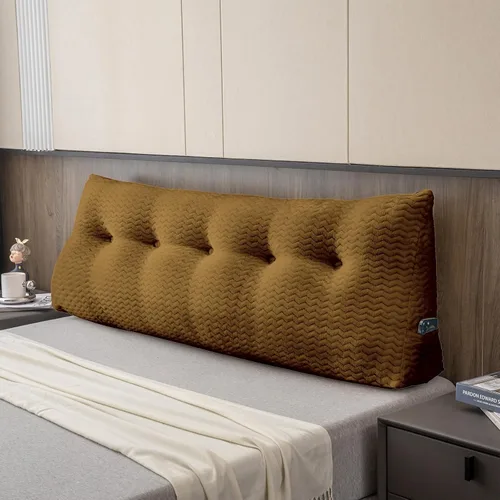 Vista 11 de Cabecera triangular grande, respaldo de cuña y soporte de posicionamiento, almohadas de lectura, almohadas de cuña para cama de día con funda
