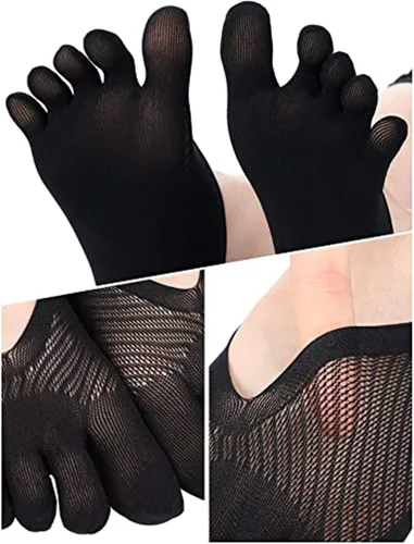 Vista 6 de Calcetines ortopédicos de compresión para dedos calcetines de dedo para mujer calcetines de cinco dedos completos de corte bajo