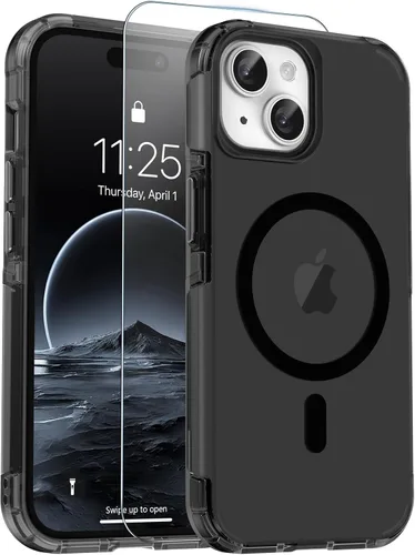 Vista 8 de jaroco Funda magnética para iPhone 11 con protector de pantalla, protección resistente, compatible con MagSafe, protección contra caídas de grado