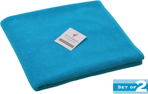 Vista 2 de COTTON CRAFT Funda para sillón de piscina - Paquete de 2 - Aqua Oversized 32 inch Wide x 82 inch Long & 7 inch Pocket Beach Chaise Cover - Soft