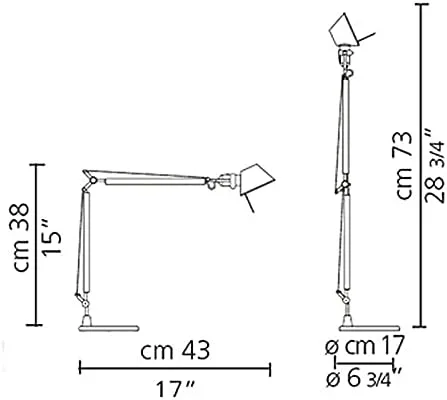 Vista 2 de Artemide Tolomeo Micro Bicolor Ajustable Sobremesa Edición Limitada - Nero/Corallo