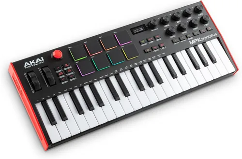 Vista 16 de Akai Professional MPK Mini Plus - Controlador de teclado MIDI USB con 37 teclas mini, 8 almohadillas MPC, secuenciador, E/S MIDI/CV/Gate, software
