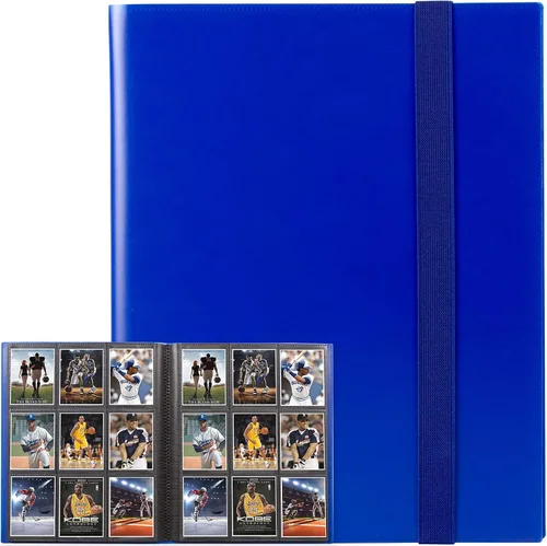 Vista 20 de GEAoffice Carpeta de tarjetas, 9 bolsillos, carpeta de álbum de tarjetas intercambiables, carpeta de bolsillo de carga lateral 360 para tarjetas