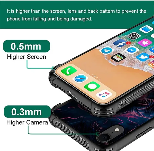 Vista 178 de Funda compatible con iPhone XR, diseño de elefantes africanos para niñas, diseño de patrón a prueba de golpes, antiarañazos, carcasa trasera