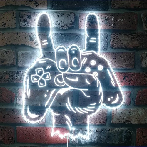 Vista 31 de ADVPRO Arcade Retro Game Classics Video Room RGB Dynamic Glam LED Sign - Forma de corte a borde - Decoración 3D inteligente - Señalización