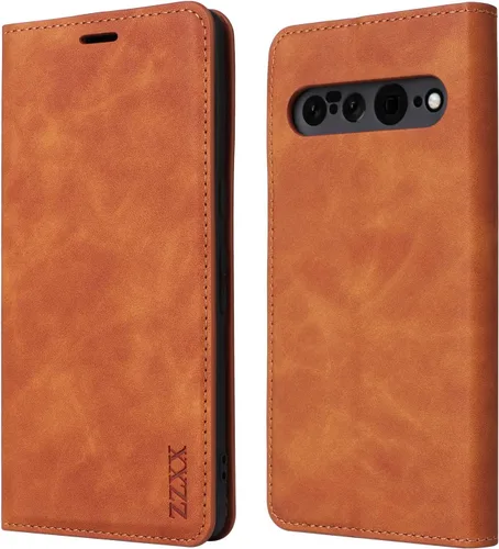 Vista 10 de ZZXX Funda tipo cartera para Google Pixel 7 Pro con bloqueo RFID, ranura para tarjetas, función atril, magnética, de piel suave, para Google Pixel 7