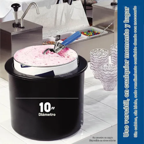Vista 2 de Carlisle FoodService Products - Servidor de helado Coldmaster con recipiente aislado con tapa para cocinas y restaurantes, plástico, tres galones