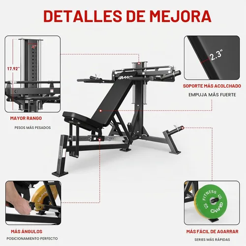 Vista 2 de GMWD Chest Press Machine, Bench Press Machine with Independent Converging Arms, Adjustable Flat Incline Bench for Chest, AB Workouts, Shoulder Home