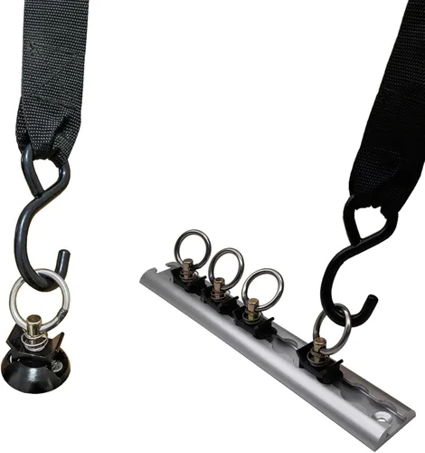 Vista 6 de Paquete de 12 accesorios de perno prisionero en L negro con anillo redondo (riel L no incluido)