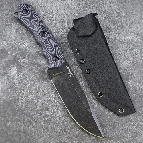 Vista 5 de Cuchillo Cruiser de 10.9 pulgadas para caza, cuchillo táctico de campamento al aire libre, mango afilado de acero G10 DC53, funda Kydex (negro)