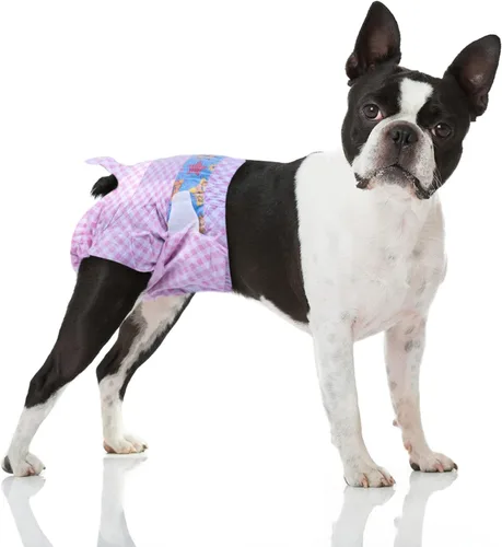Vista 9 de Pañales desechables para perras, pañales absorbentes para perros, XXS, 40 unidades Pañales de cintura elástica ajustable para el calor, pañales a