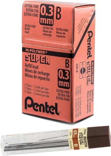 Vista 13 de Minas de Pentel Super Hi-Polymer, Gris