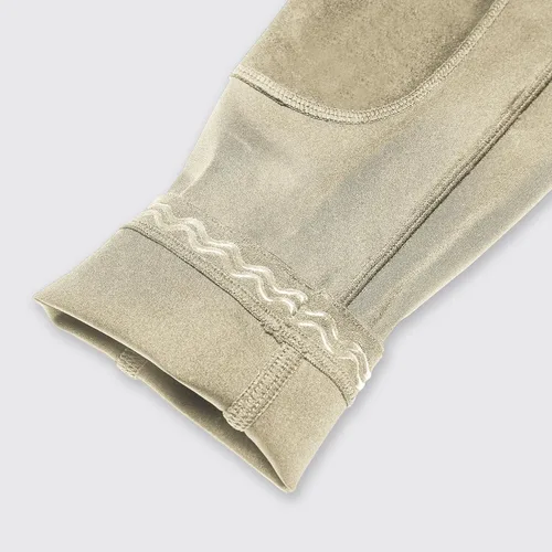 Vista 5 de Willit Pantalones de equitación para niñas, pantalones ecuestres para niños, parches de rodilla, mallas escolares con bolsillos con cremallera