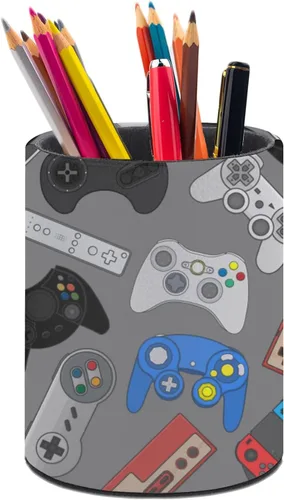 Vista 23 de Organizador de lápices con diseño de bandera de Estados Unidos, lindo portalápices, taza de lápices para escritorio, soporte para brochas