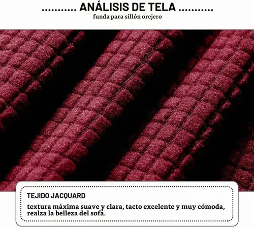 Vista 3 de Fundas de banco rectangulares, funda extraíble para silla de comedor, ajuste suave, universal, elásticas, antipolvo, lavable, protector de asiento