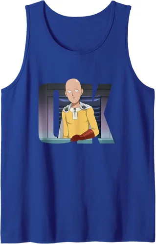 Vista 9 de One Punch Man Camiseta sin mangas Saitama OK, Negro, S Blanco