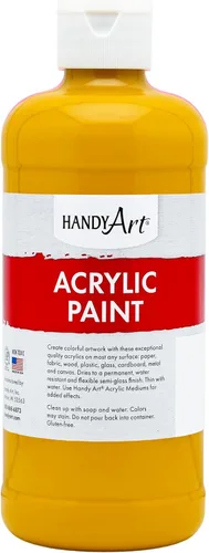 Vista 74 de Handy Art Pintura acrílica, juego de 12 colores, botellas de 16 onzas, acrílico líquido para estudiantes semibrillante, consistencia de flujo