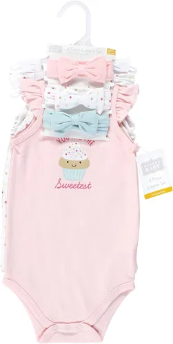 Vista 2 de Hudson Baby girls Sleeveless Bodysuit and Headband Set