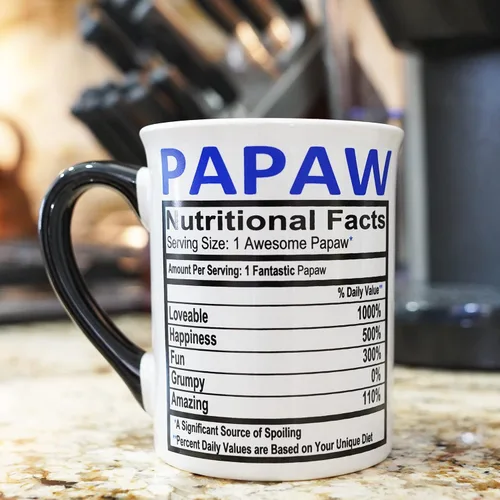 Vista 8 de Cottage Creek Tazas Taza de café Papaw Tazas de café grandes de cerámica de 16 onzas para abuelo, papá, papá, pappy Regalos para hombres
