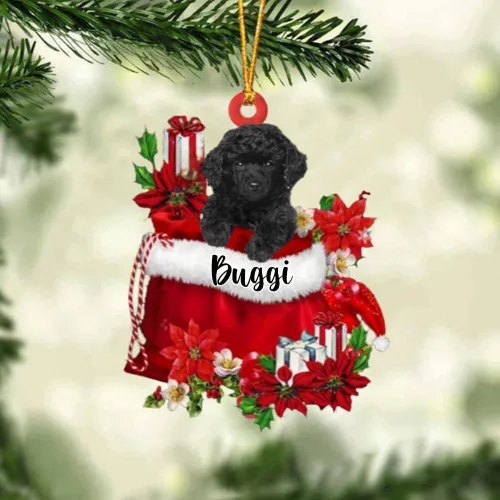 Vista 56 de Perro Akita Inu personalizado en bolsa de regalo, adorno de Navidad, nombre personalizado, regalo para amantes de los perros, familia, Navidad
