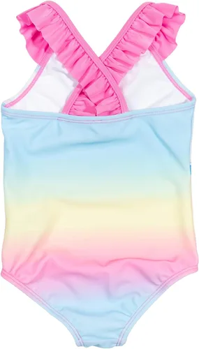Vista 4 de Bluey Bingo - Traje de baño de una pieza para bebés a niños pequeños, Azul, rosa.