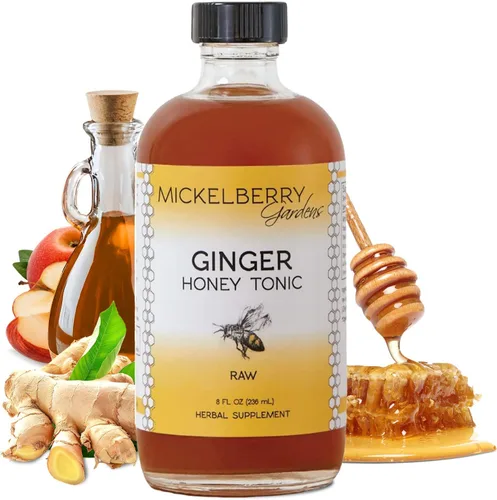 Vista 10 de Mickelberry Gardens Spray de miel de jengibre para apoyo inmunológico, chupitos de jengibre orgánico y jarabe para aumentar la inmunidad, salud