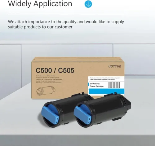 Vista 5 de VersaLink C500/C505 - Cartucho de tóner cian de alta capacidad (1 unidad) – Reemplazo de tóner compatible 106R03863 para impresora Xerox VersaLink
