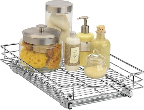 Vista 8 de LYNK PROFESSIONAL® Organizador de gabinete extraíble, cajones deslizantes de 11" x 18" para gabinetes de cocina - Estantes deslizantes extraíbles