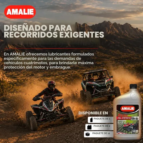 Vista 9 de AMALIE Elixir 5W-50 Aceite de motor ATV y UTV completamente sintético (160-72516-EA) botella de 1 cuarto de galón Fabricado en Estados Unidos