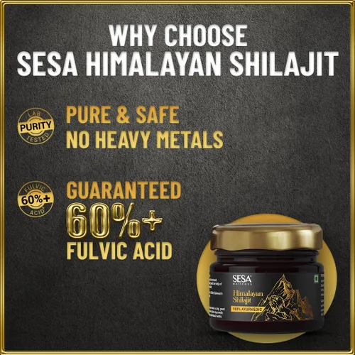 Vista 5 de sesa Resina Shilajit del Himalaya 100% ayurvédica, 50 porciones de 400 mg que ayuda a aumentar la fuerza, más de 85 oligominerales, resistencia e