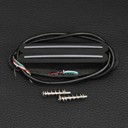 Vista 3 de FLEOR Alnico 5 Hot Dual Rail Humbucker Pastilla de tamaño de bobina única 6-7K Humbucker Pickup, negro