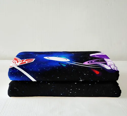 Vista 4 de Astronaut Throw Blanket Galaxy Planet Airship Bed Blanket for Kids Boy Girls Room Decor, Outer Space Theme Blanket for Couch Sofa, Soft and