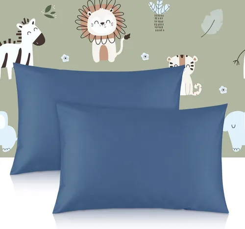 Vista 8 de Funda de almohada de algodón para niños pequeños de 14 x 20 pulgadas, sobre de algodón de fibra larga, ultra suave, transpirable, duradero, funda