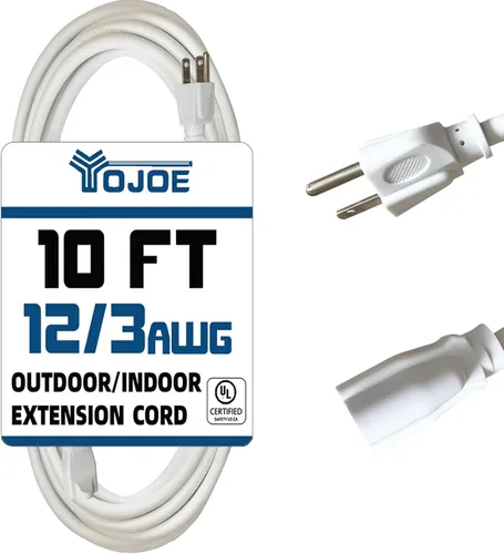 Vista 20 de YOJOE Extensión de cable para interiores y exteriores con extremo iluminado, cable resistente de 3 puntas 15A a prueba de inclemencias del tiempo