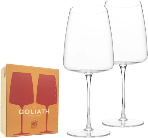 Vista 16 de Balthazar - Juego de 2 copas de vino gigantes de cristal de alta calidad, se adapta a toda la botella de 25.2 onzas líquidas