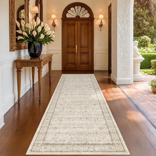 Vista 87 de Hazo Haus – Alfombra pequeña para entrada, cocina o baño, antideslizante con base de goma, resistente a las manchas y a la decoloración, diseño