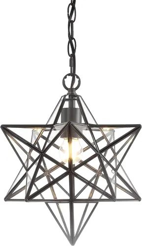 Vista 7 de JONATHAN Y JYL9072D Stella - Colgante LED de metal con estrella morava de 12 pulgadas, para dormitorio, sala de estar, cocina, oficina, bronce