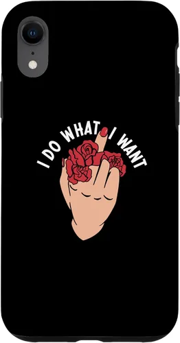 Vista 25 de I Do What I Want Middle Finger Flowers Women Case for iPhone 16