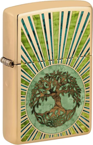 Vista 10 de Zippo Mystic Nature Design - Encendedor de bolsillo Black Ice