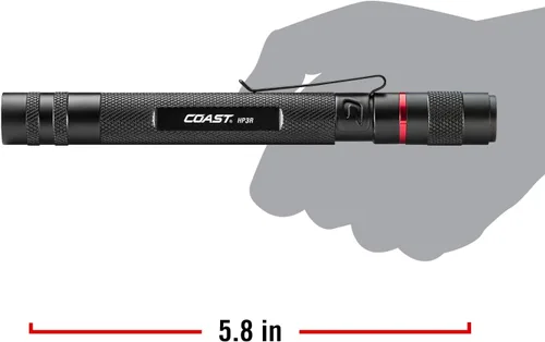 Vista 11 de COAST HP3R - Linterna LED recargable de 500 lúmenes con enfoque giratorio, color negro