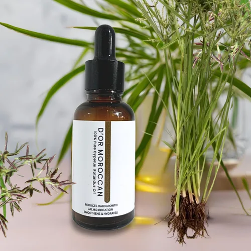 Vista 4 de Aceite Cyperus Rotundus – Ralentiza naturalmente el crecimiento del cabello, suaviza la piel y calma la piel después de la depilación