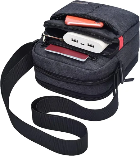 Vista 3 de USPECLARE Bolso de mensajero para hombre, bolso cruzado para el hombro, bolso de viaje, bolso de hombre, bolso casual para el trabajo, negocios