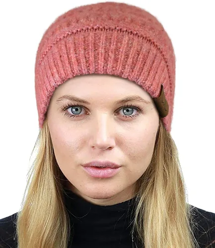 Vista 24 de C.C Trendy Warm Chunky Soft Stretch Cable Knit Beanie