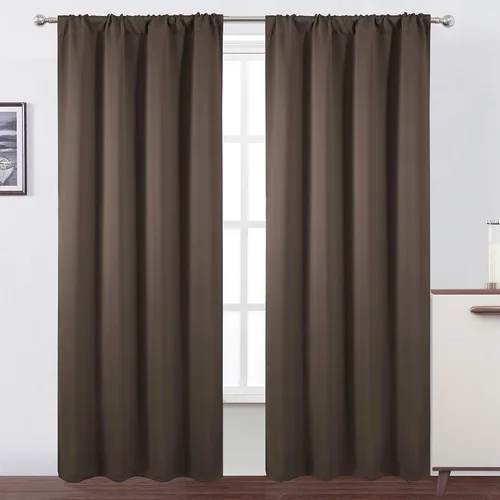 Vista 76 de LEMOMO Cortinas opacas de 42 x 54 pulgadas, juego de 2 paneles de cortinas con aislamiento térmico para oscurecer la habitación